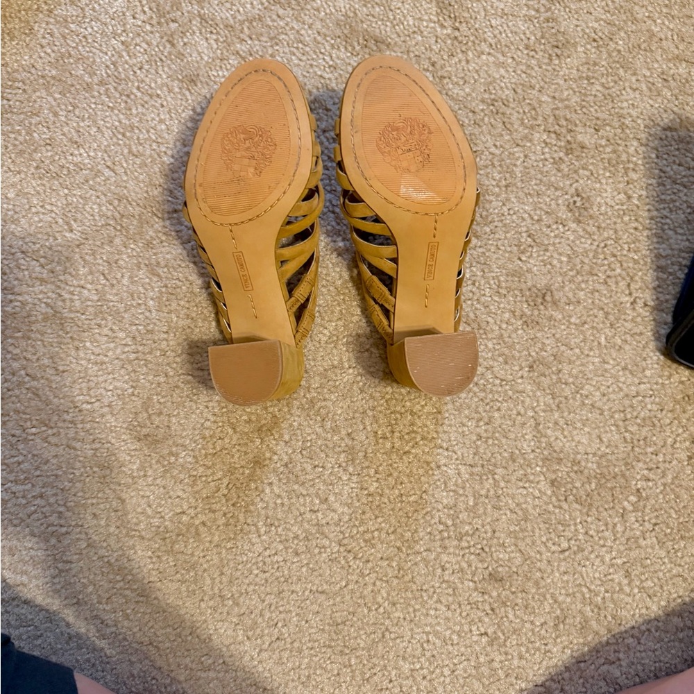 Vince Camuto Tan Strappy Block Heel Sandals - Women's - Picture 2 of 4